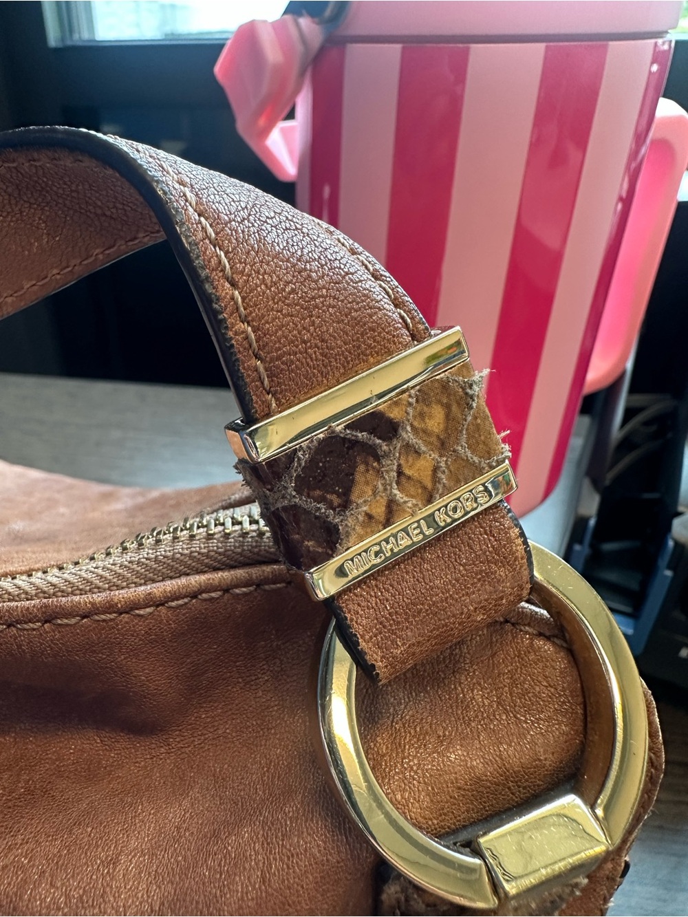 Michael Kors Matilda Leather Satchel Handbag - Stylish Everyday Shoulder Bag - Picture 3 of 6